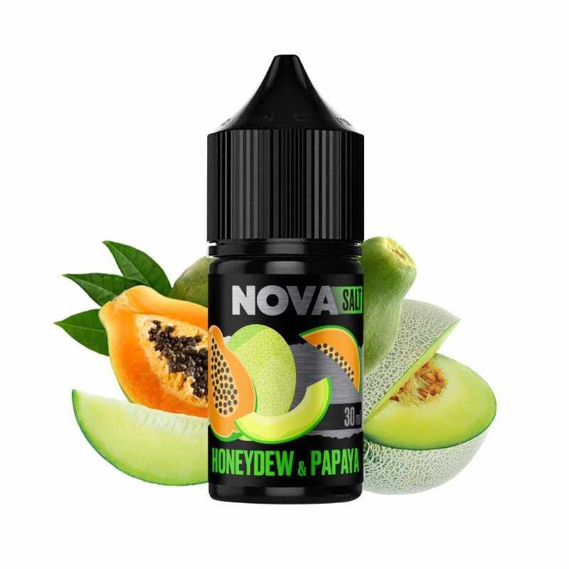 Солевая жидкость Nova 30ml 65mg – Honeydew Papaya фото Солевая жидкость Nova 30ml 65mg – Honeydew Papaya