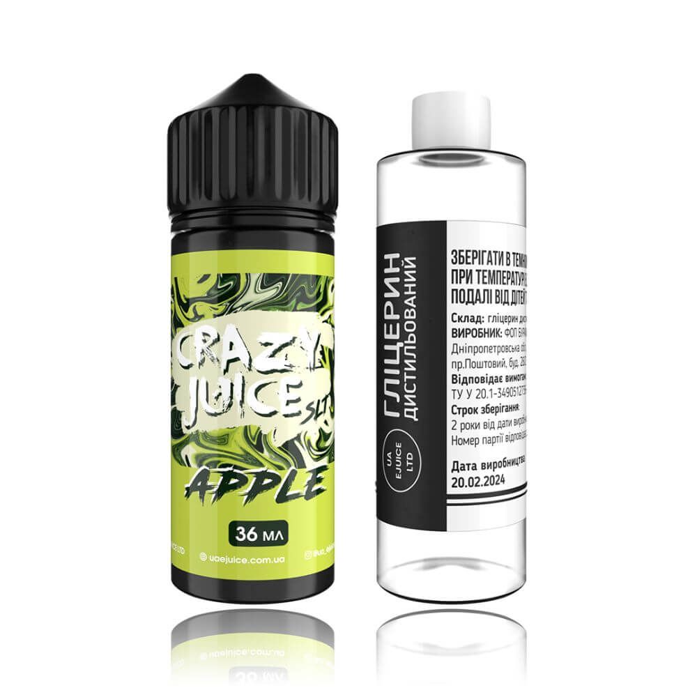 Органический набор Crazy Juice 120ml 0mg – Apple