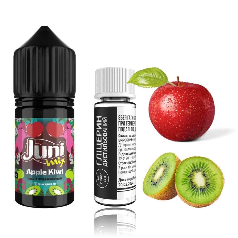 Набор JUNI Mix 30ml 0mg – Apple Kiwi