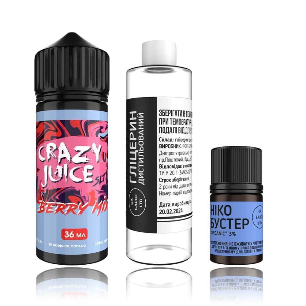 Органический набор Crazy Juice 120ml 3mg – Berry Mix