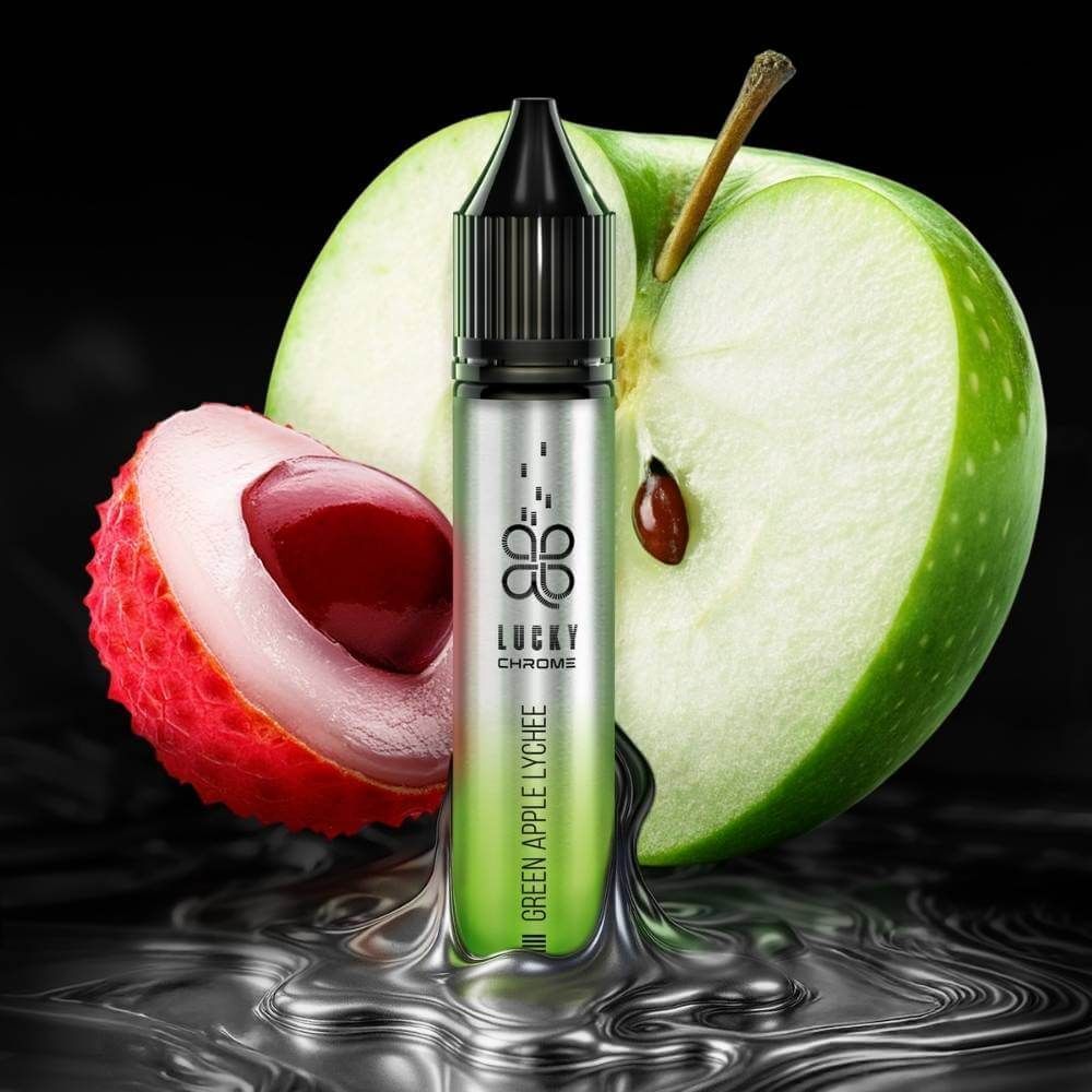Набір Lucky Chrome 30ml 50mg – Green Apple Lychee фото Набір Lucky Chrome 30ml 50mg – Green Apple Lychee
