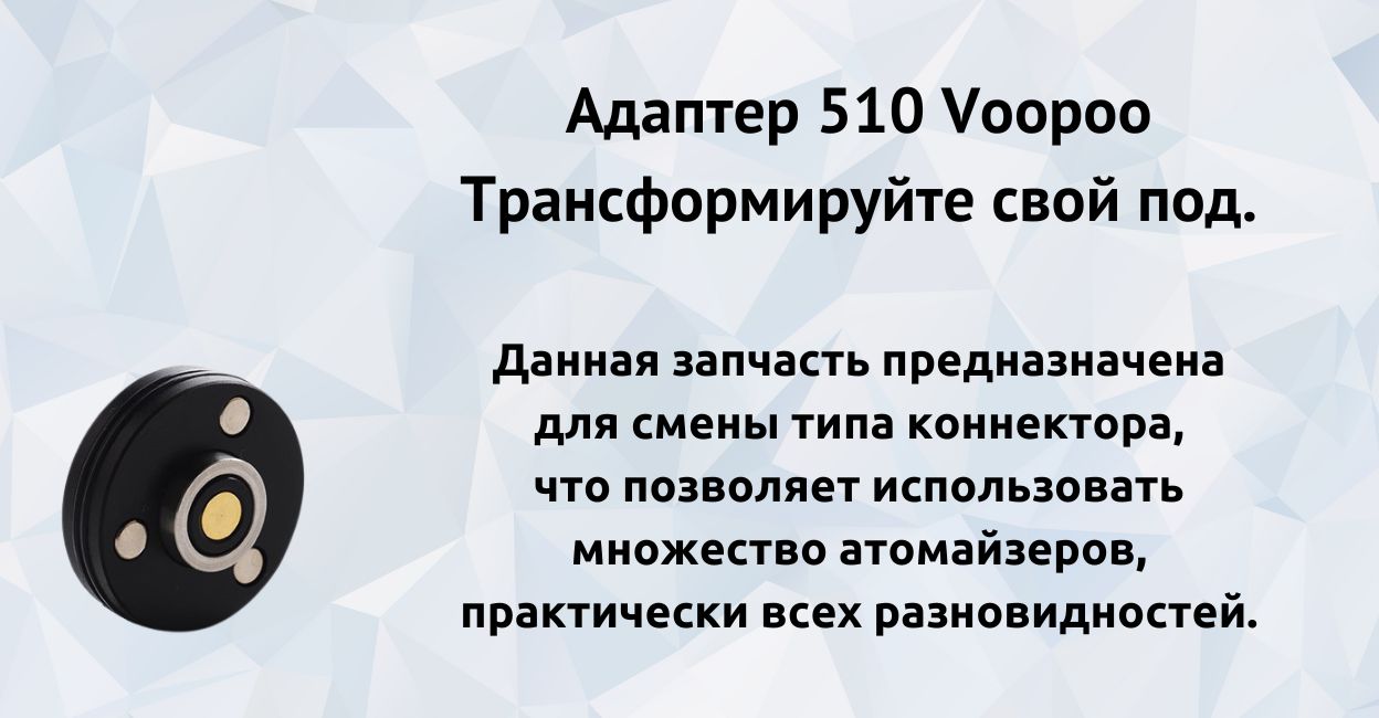 Встречайте адаптер 510 Voopoo Drag S / X / Max.