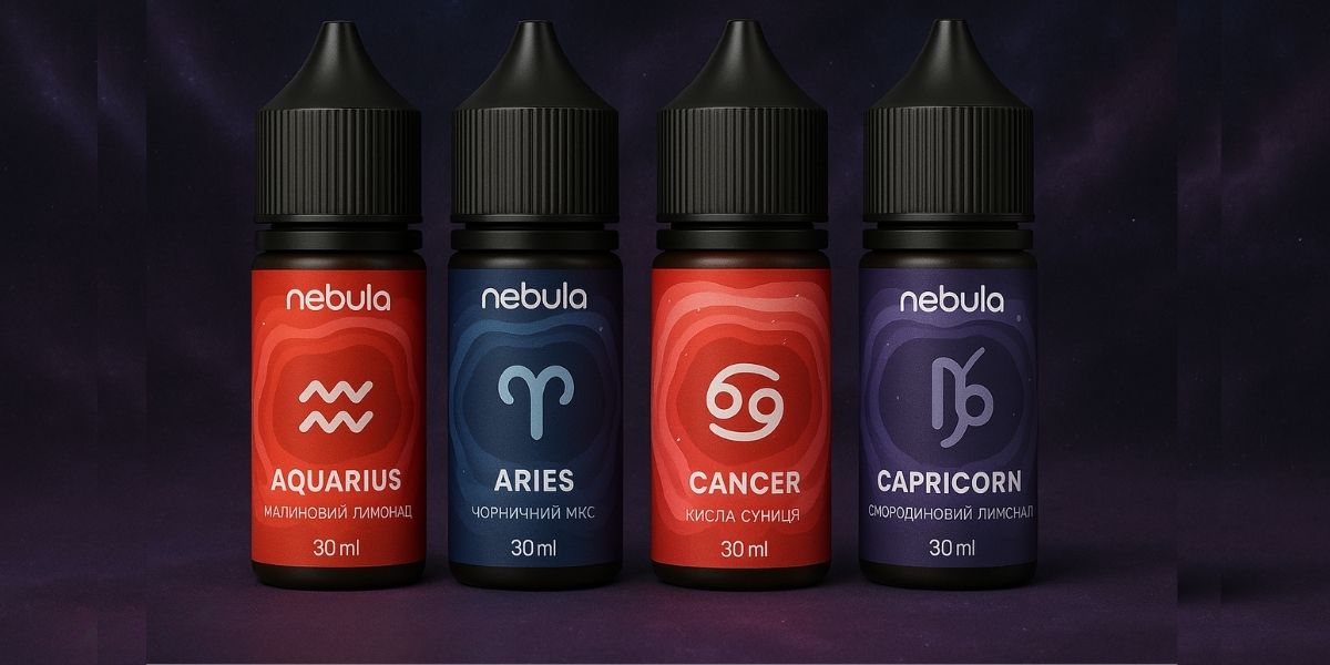 Nebula Zodiac Line — визуальная коллекция флаконов для pod-систем по 12 знакам зодиака