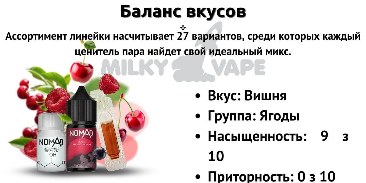 Купить солевую жидкость Номад в магазине MilkyVape.