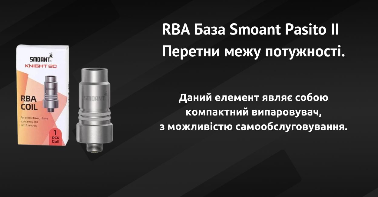 Зустрічайте RBA базу Smoant Pasito II.