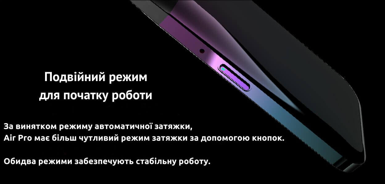 Присутній подвійний режим роботи.